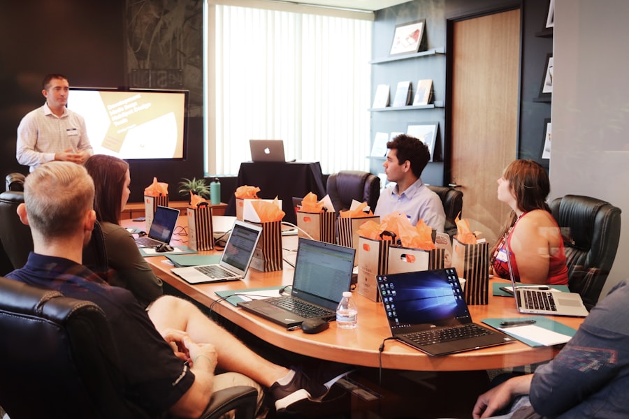 Business team discussing strategy in a meeting